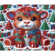 Load image into Gallery viewer, Diamond Painting - Partial Special Shaped - Christmas yak (30*35CM)