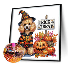 Load image into Gallery viewer, Diamond Painting - Partial Special Shaped - Halloween poodle (30*30CM)
