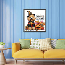 Load image into Gallery viewer, Diamond Painting - Partial Special Shaped - Halloween poodle (30*30CM)