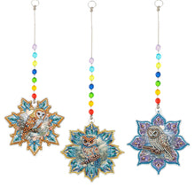 Load image into Gallery viewer, 3Pcs Christmas Theme Diamond Painting Suncatcher Hanging Decor for Kid DIY Craft