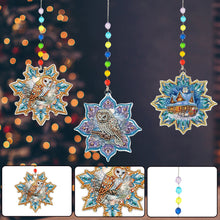 Load image into Gallery viewer, 3Pcs Christmas Theme Diamond Painting Suncatcher Hanging Decor for Kid DIY Craft