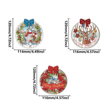 Load image into Gallery viewer, 3Pcs Christmas Theme Diamond Painting Suncatcher Hanging Decor for Kid DIY Craft