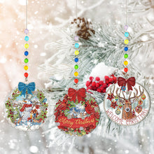 Load image into Gallery viewer, 3Pcs Christmas Theme Diamond Painting Suncatcher Hanging Decor for Kid DIY Craft