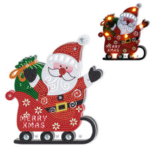 Load image into Gallery viewer, Christmas Diamond Painting Night Light 5D DIY Diamond Painting Lamp(Santa Claus)