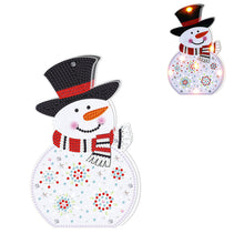 Load image into Gallery viewer, Christmas Diamond Painting Night Light 5D DIY Diamond Painting Lamp (Snowman)