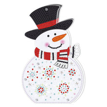 Load image into Gallery viewer, Christmas Diamond Painting Night Light 5D DIY Diamond Painting Lamp (Snowman)