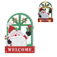 Load image into Gallery viewer, Christmas Diamond Painting Night Light DIY Diamond Art Lamp(Santa Claus Welcome)