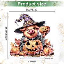 Load image into Gallery viewer, Halloween Special Shape Pumpkin Pig Diamond Painting Desktop Ornaments