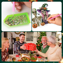 Load image into Gallery viewer, Halloween Special Shape Skeleton Witch Diamond Painting Desktop Ornaments