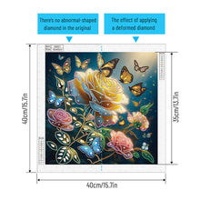 Load image into Gallery viewer, Diamond Painting - Partial Special Shaped - Dreamy flowers and butterflies (40*40CM)