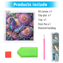 Load image into Gallery viewer, Diamond Painting - Partial Special Shaped - Dreamy flowers and butterflies (40*40CM)