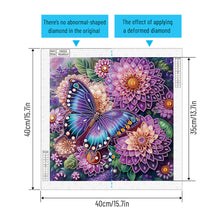 Load image into Gallery viewer, Diamond Painting - Partial Special Shaped - Dreamy flowers and butterflies (40*40CM)