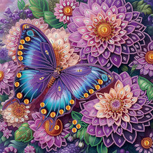 Load image into Gallery viewer, Diamond Painting - Partial Special Shaped - Dreamy flowers and butterflies (40*40CM)