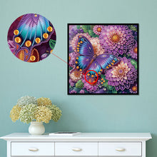 Load image into Gallery viewer, Diamond Painting - Partial Special Shaped - Dreamy flowers and butterflies (40*40CM)