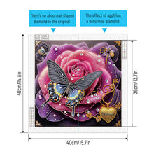 Load image into Gallery viewer, Diamond Painting - Partial Special Shaped - Dreamy flowers and butterflies (40*40CM)