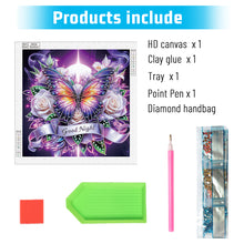 Load image into Gallery viewer, Diamond Painting - Partial Special Shaped - Good morning and good night dreamy butterflies (40*40CM)