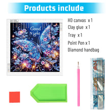 Load image into Gallery viewer, Diamond Painting - Partial Special Shaped - Good morning and good night dreamy butterflies (40*40CM)