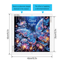 Load image into Gallery viewer, Diamond Painting - Partial Special Shaped - Good morning and good night dreamy butterflies (40*40CM)
