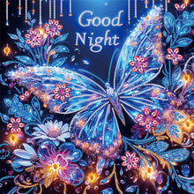 Load image into Gallery viewer, Diamond Painting - Partial Special Shaped - Good morning and good night dreamy butterflies (40*40CM)