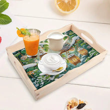 Load image into Gallery viewer, Wooden Cute Cartoon Diamond Decorative Serving Tray with Handle for Home Decor