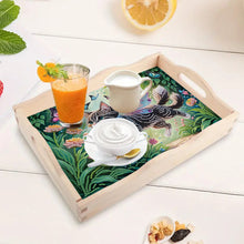 Load image into Gallery viewer, Wooden Cute Cartoon Diamond Decorative Serving Tray with Handle for Home Decor