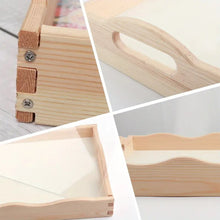 Load image into Gallery viewer, Wooden Cute Cartoon Diamond Decorative Serving Tray with Handle for Home Decor