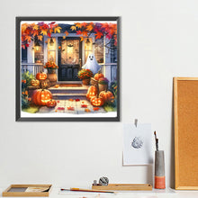 Load image into Gallery viewer, Diamond Painting - Full Round - Halloween atmosphere at the entrance of the courtyard (40*40CM)