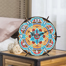 Load image into Gallery viewer, Mandala Special Shape Desktop Diamond Painting Art Clock Ornaments Kit
