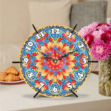 Load image into Gallery viewer, Mandala Special Shape Desktop Diamond Painting Art Clock Ornaments Kit