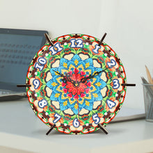 Load image into Gallery viewer, Mandala Special Shape Desktop Diamond Painting Art Clock Ornaments Kit