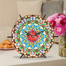 Load image into Gallery viewer, Mandala Special Shape Desktop Diamond Painting Art Clock Ornaments Kit