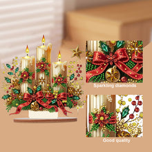 Load image into Gallery viewer, Wooden Special Shaped Christmas Candle Diamond Painting Tabletop Ornaments Kit