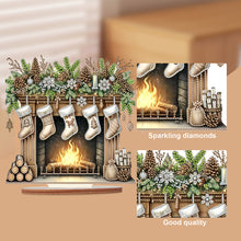 Load image into Gallery viewer, Wooden Special Shaped Light-Color Stocking Diamond Painting Tabletop Ornaments