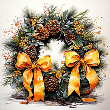 Load image into Gallery viewer, Diamond Painting - Full Square - Christmas wreaths (40*40CM)