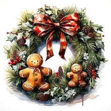 Load image into Gallery viewer, Diamond Painting - Full Square - Christmas wreaths (40*40CM)