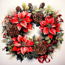 Load image into Gallery viewer, Diamond Painting - Full Square - Christmas wreaths (40*40CM)