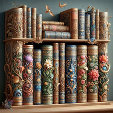 Load image into Gallery viewer, Diamond Painting - Full Square - Flower bookshelf (40*40CM)