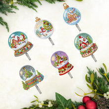 Load image into Gallery viewer, 6Pcs Acrylic Diamond Painting Hooks Christmas Theme Diamond Art Craft Wall Hooks