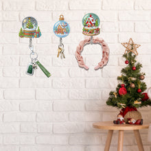 Load image into Gallery viewer, 6Pcs Acrylic Diamond Painting Hooks Christmas Theme Diamond Art Craft Wall Hooks