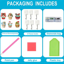 Load image into Gallery viewer, 6Pcs Acrylic Diamond Painting Hooks Christmas Theme Diamond Art Craft Wall Hooks