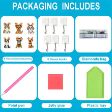 Load image into Gallery viewer, 6Pcs Acrylic Diamond Painting Hooks Christmas Theme Diamond Art Craft Wall Hooks