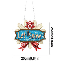 Load image into Gallery viewer, Acrylic Christmas Diamond Art Painting Hanging Ornament Kit (Let It Snow)