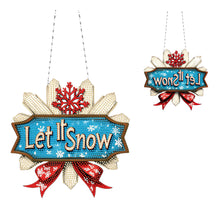 Load image into Gallery viewer, Acrylic Christmas Diamond Art Painting Hanging Ornament Kit (Let It Snow)