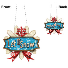 Load image into Gallery viewer, Acrylic Christmas Diamond Art Painting Hanging Ornament Kit (Let It Snow)
