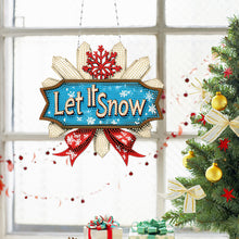 Load image into Gallery viewer, Acrylic Christmas Diamond Art Painting Hanging Ornament Kit (Let It Snow)