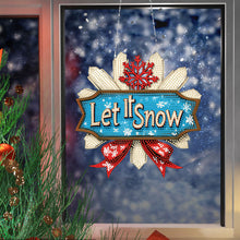 Load image into Gallery viewer, Acrylic Christmas Diamond Art Painting Hanging Ornament Kit (Let It Snow)
