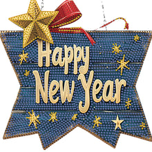 Load image into Gallery viewer, Acrylic Christmas Diamond Art Painting Hanging Ornament Kit (Happy New Year)