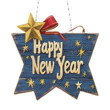 Load image into Gallery viewer, Acrylic Christmas Diamond Art Painting Hanging Ornament Kit (Happy New Year)