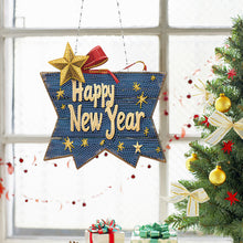 Load image into Gallery viewer, Acrylic Christmas Diamond Art Painting Hanging Ornament Kit (Happy New Year)