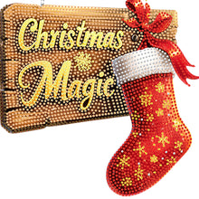 Load image into Gallery viewer, Acrylic Christmas Diamond Art Painting Hanging Ornament Kit (Christmas Magic)